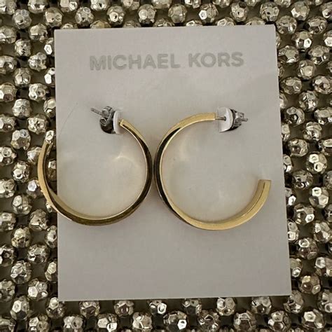 michael kors necklace and earrings|Michael Kors hoop earrings sale.